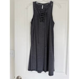 Z supply Lace up V neck Short Dress Sleveless Comfy Size S